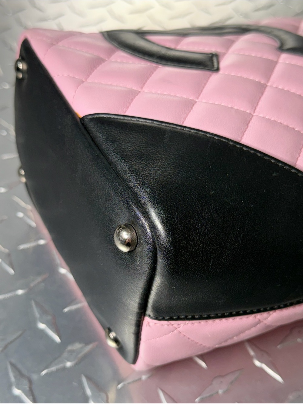 Chanel Vintage Mini Cambon Logo Tote in Pink - Picture 6 of 13